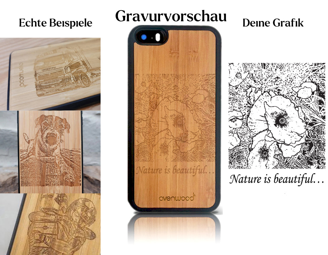 INDIVIDUEL iPhone 5/SE bambou plastique