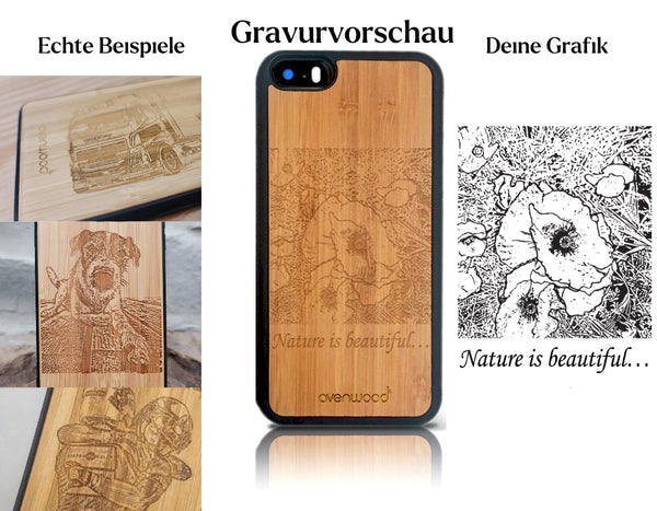 INDIVIDUELL iPhone 5 / SE Bambus-Kunststoff