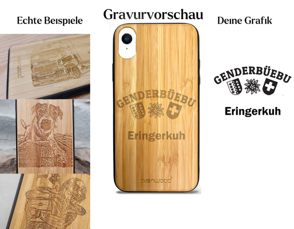 INDIVIDUELL iPhone XR Bambus-Kunststoff