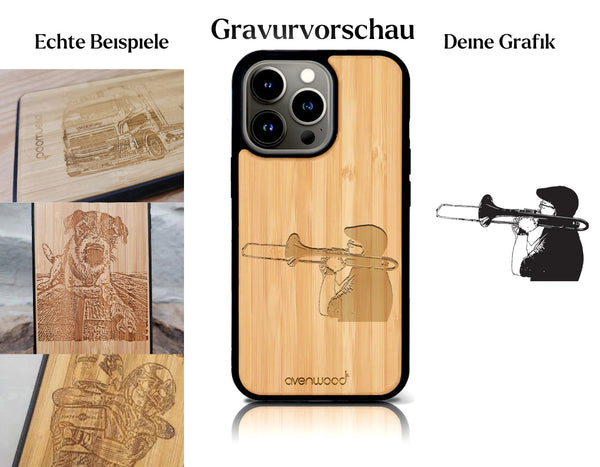 INDIVIDUELL iPhone 13 Pro Bambus-Kunststoff