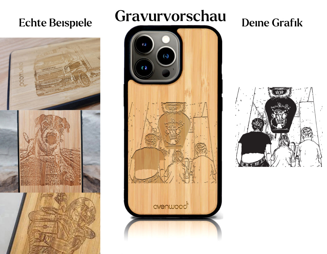 INDIVIDUELL iPhone 14 Pro Bambus-Kunststoff