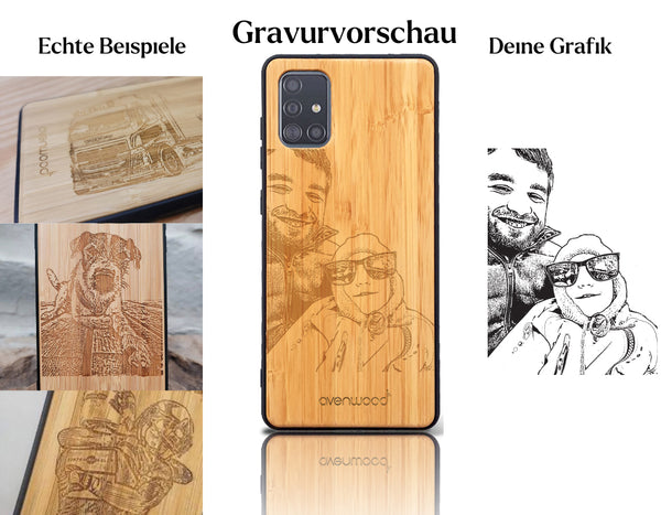 INDIVIDUELL Samsung Galaxy A51 Bambus-Kunststoff