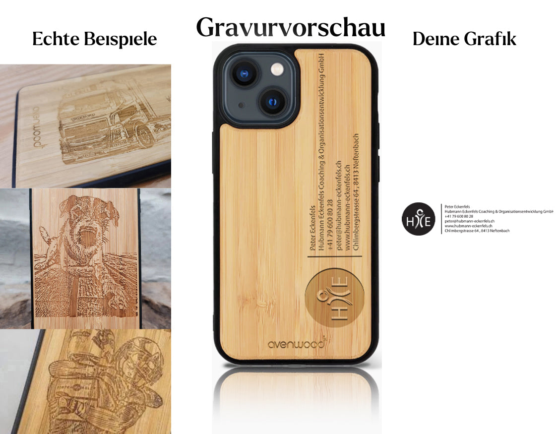 INDIVIDUELL iPhone 14 Bambus-Kunststoff