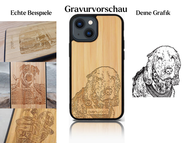 INDIVIDUELL iPhone 13 Mini Bambus-Kunststoff