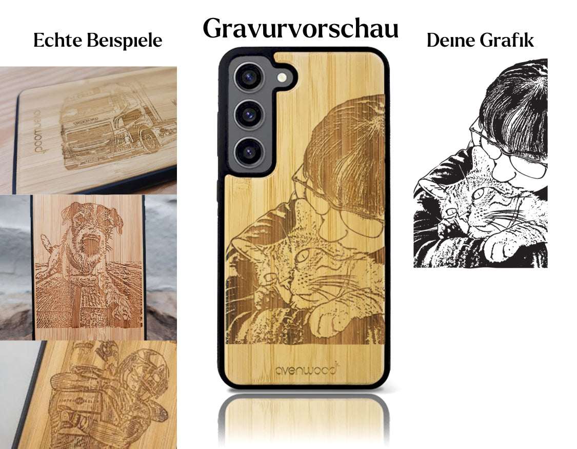 INDIVIDUELL Samsung Galaxy S23 Bambus-Kunststoff