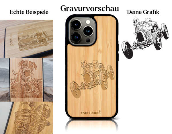 INDIVIDUELL iPhone 15 Pro Bambus-Kunststoff