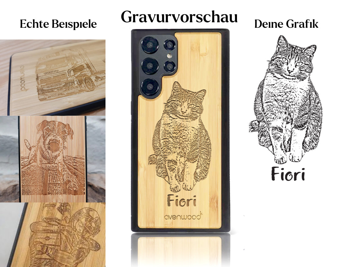 INDIVIDUELL Samsung Galaxy S22 Ultra Bambus-Kunststoff
