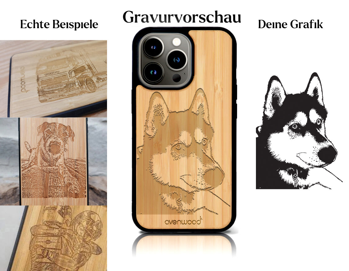 INDIVIDUELL iPhone 15 Pro Max Bambus-Kunststoff