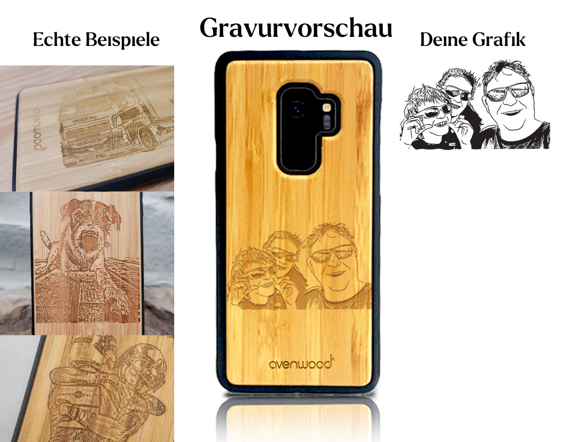 INDIVIDUEL Samsung Galaxy S9 Plus en plastique bambou