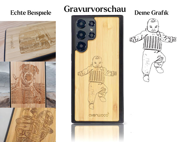 INDIVIDUELL Samsung Galaxy S22 Ultra Bambus-Kunststoff