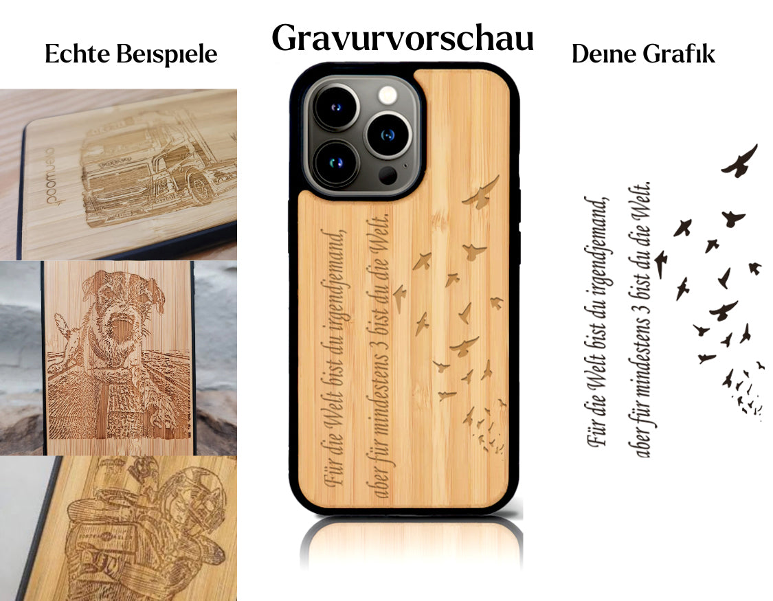 INDIVIDUELL iPhone 12 Pro Bambus-Kunststoff