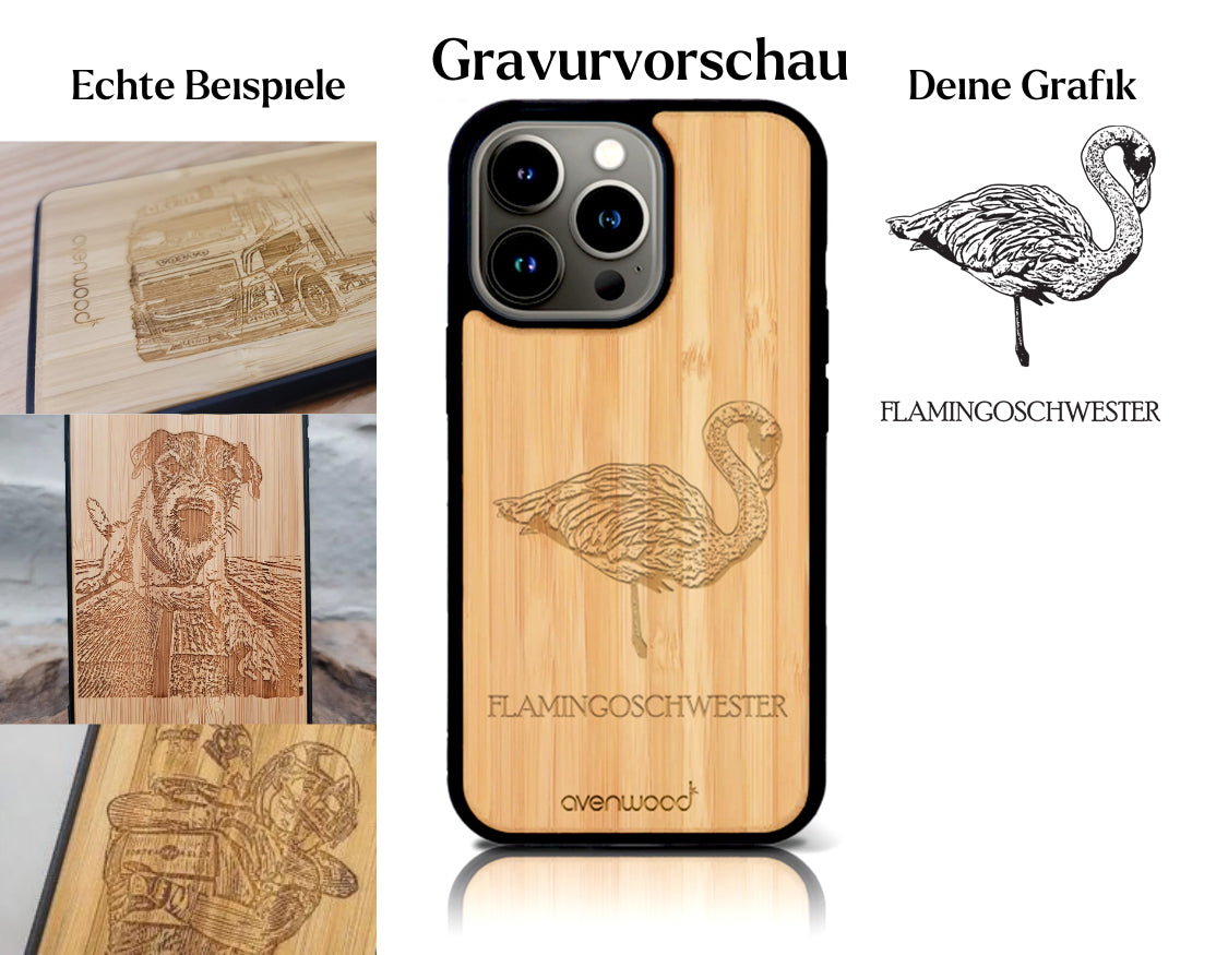 INDIVIDUELL iPhone 15 Bambus-Kunststoff