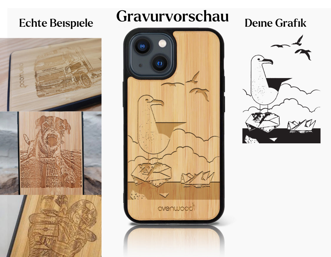 INDIVIDUELL iPhone 13 Bambus-Kunststoff