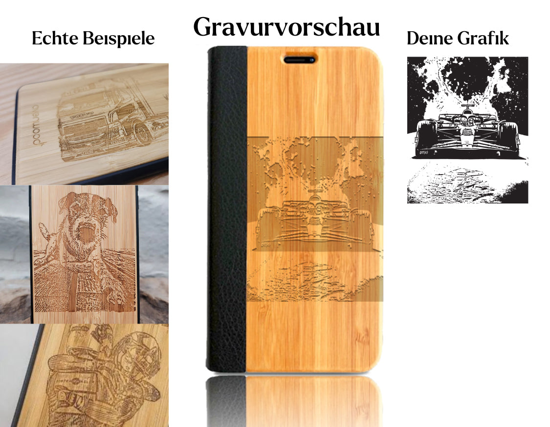 INDIVIDUELL iPhone 15 Pro Max Bambus-Kunststoff