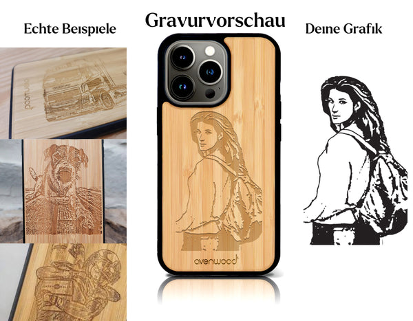 INDIVIDUELL iPhone 15 Pro Max Bambus-Kunststoff