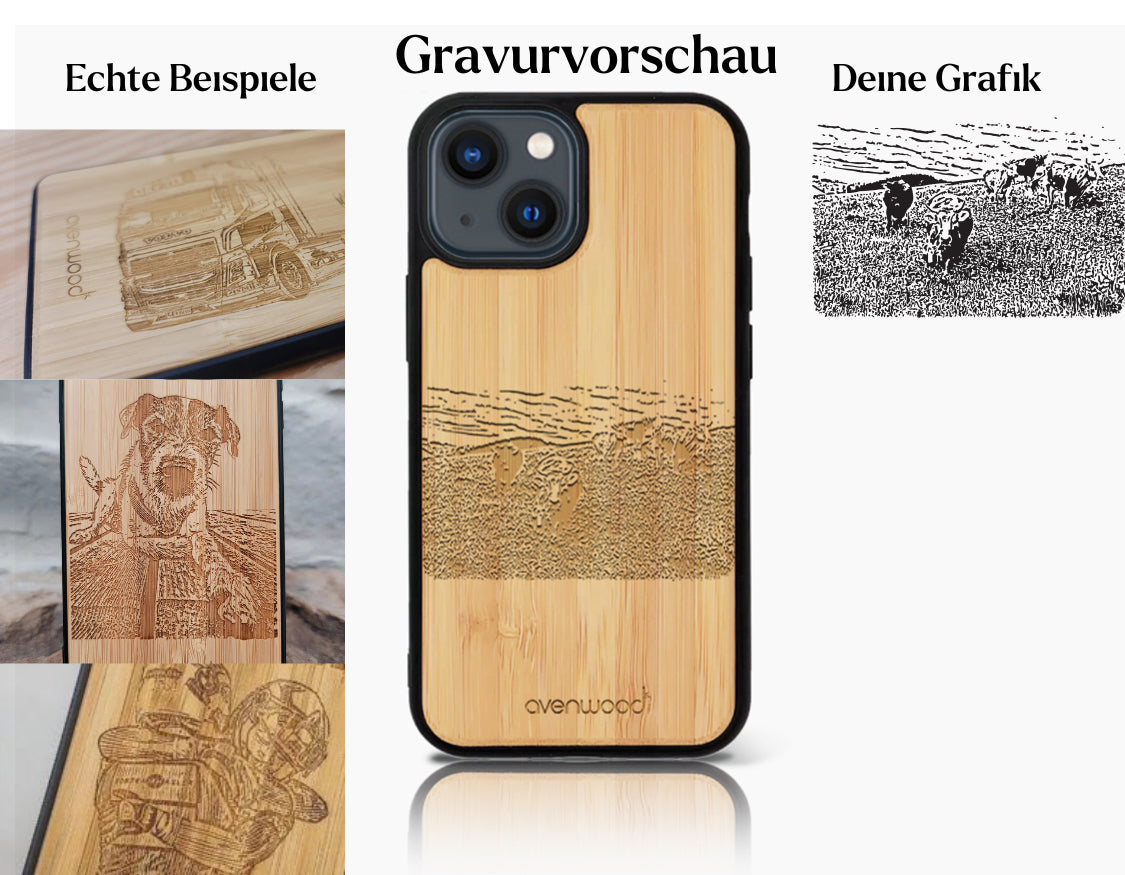 INDIVIDUELL iPhone 14 Bambus-Kunststoff