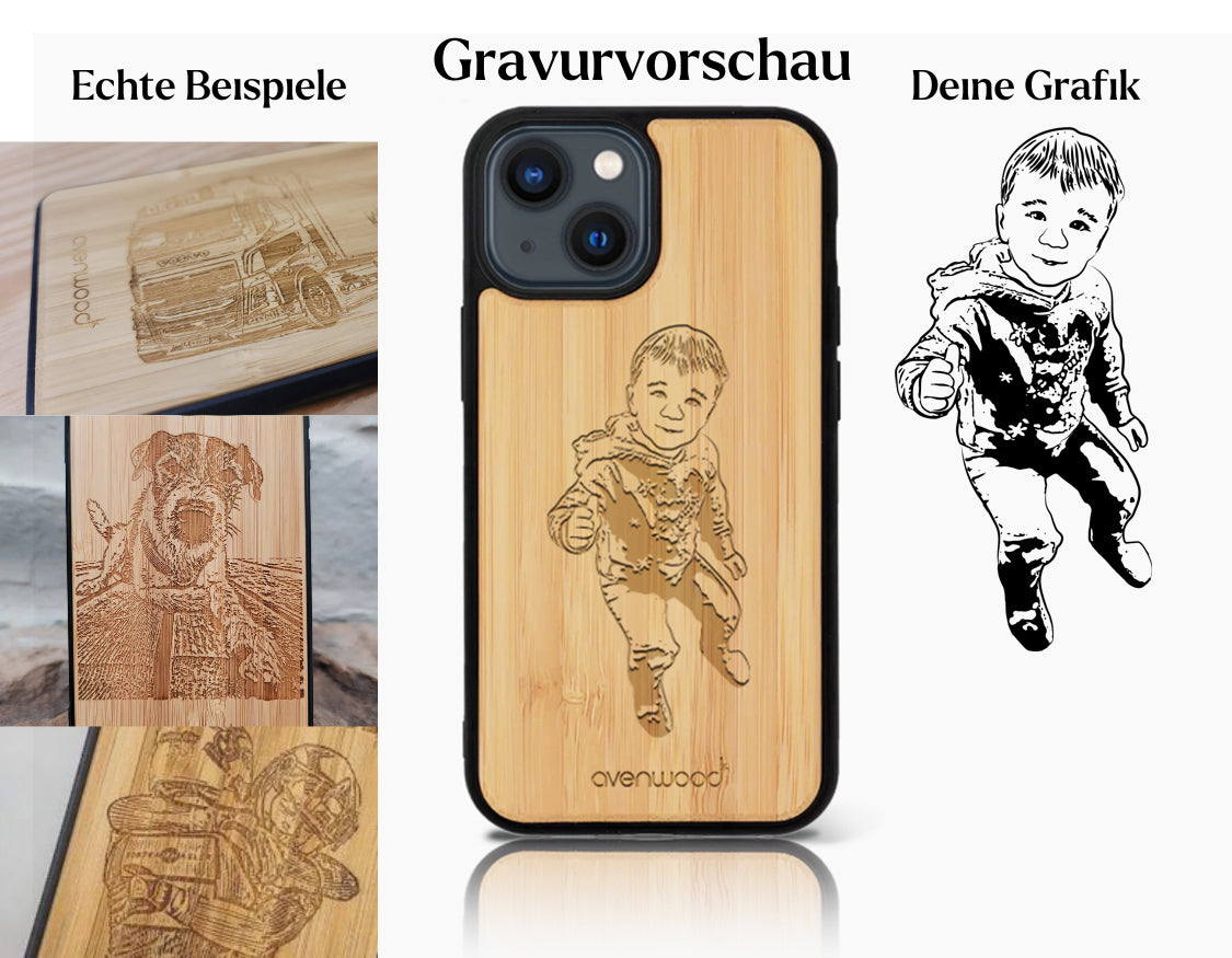 INDIVIDUELL iPhone 14 Bambus-Kunststoff