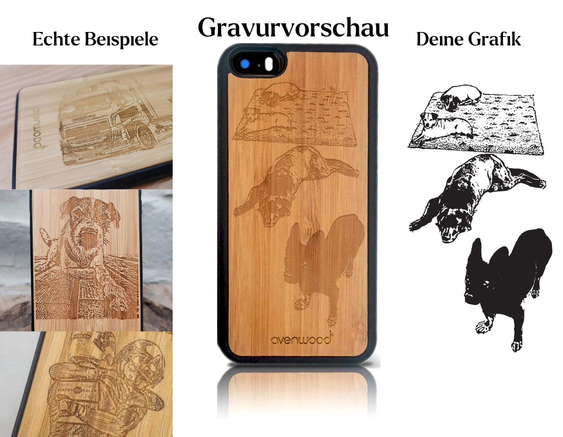 INDIVIDUELL iPhone 5 / SE Bambus-Kunststoff