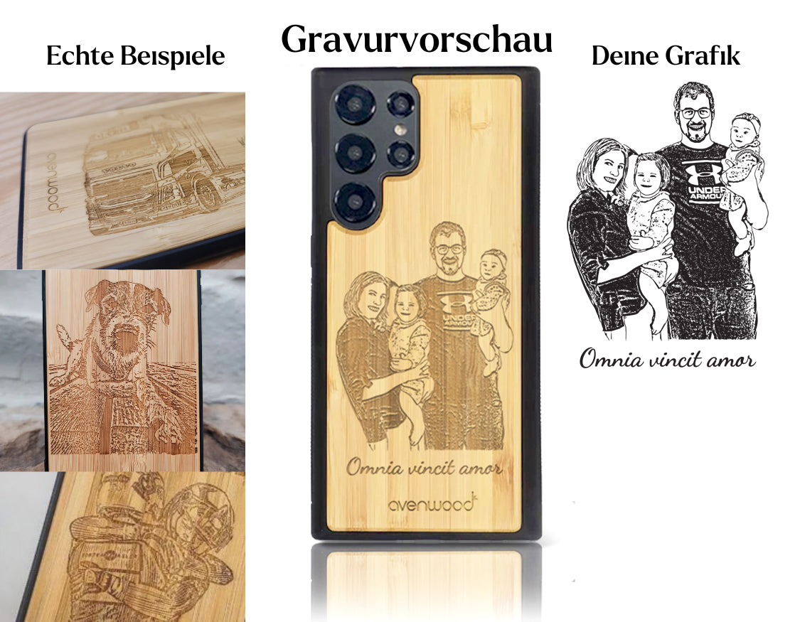 INDIVIDUELL Samsung Galaxy S22 Ultra Bambus-Kunststoff