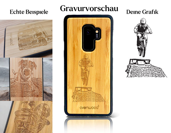 INDIVIDUELL Samsung Galaxy S9 Plus Bambus-Kunststoff