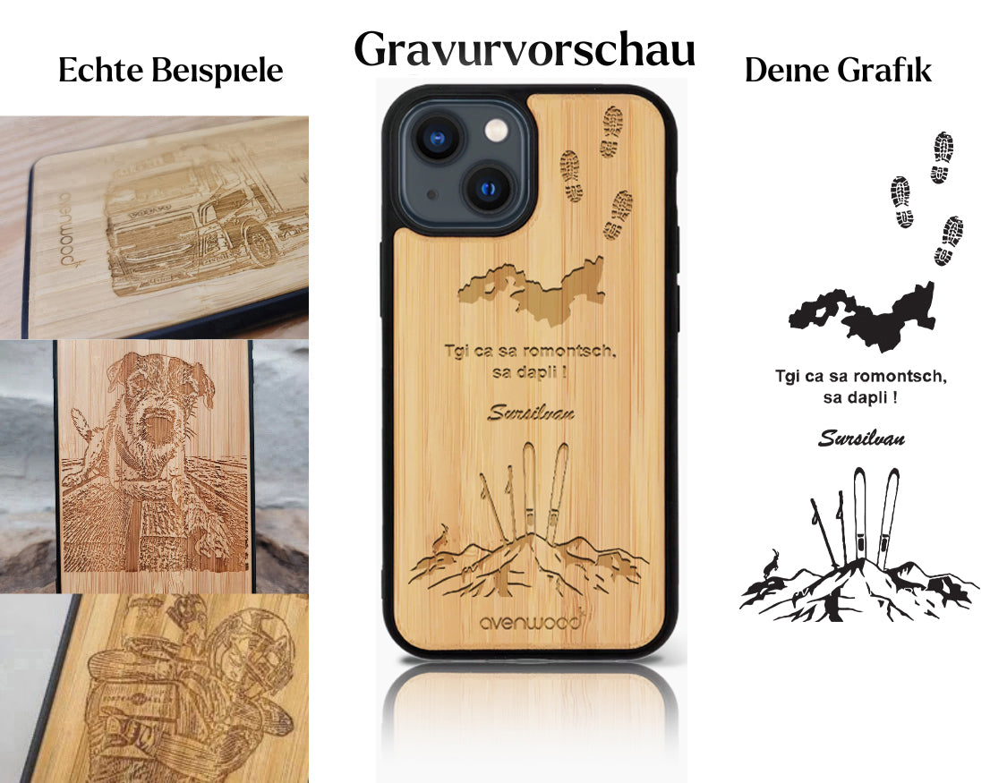 INDIVIDUELL iPhone 15 Bambus-Kunststoff