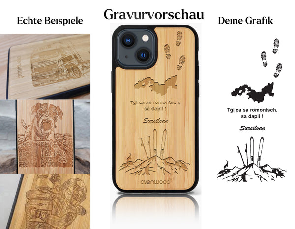 INDIVIDUELL iPhone 15 Bambus-Kunststoff