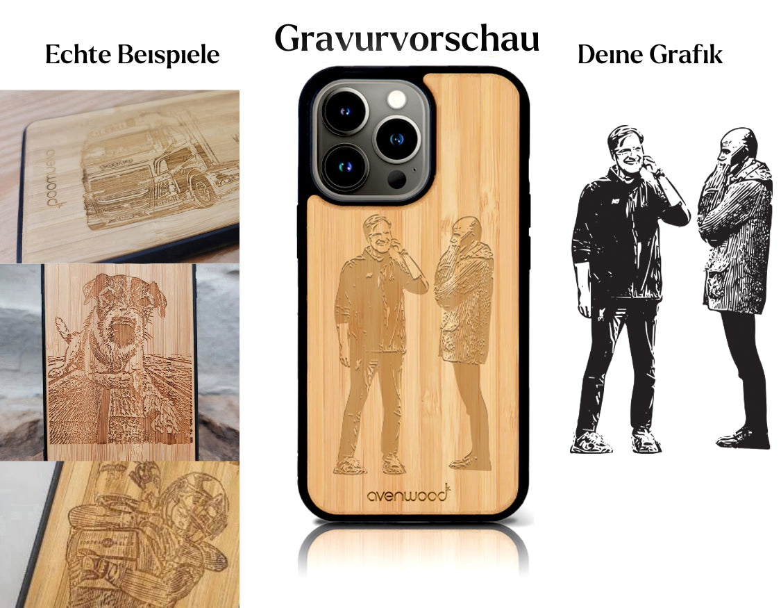 INDIVIDUELL iPhone 14 Pro Max Bambus-Kunststoff