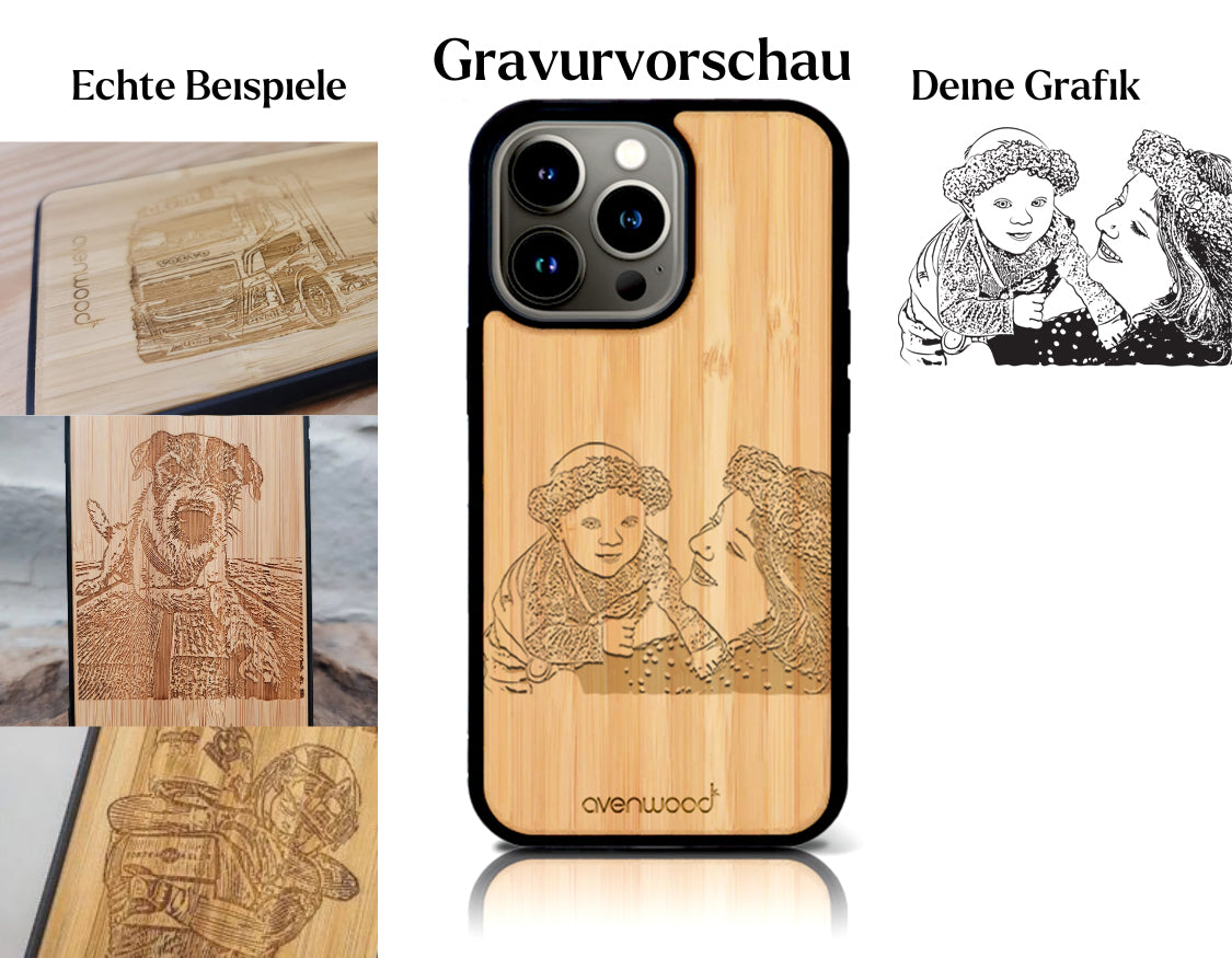 INDIVIDUELL iPhone 14 Pro Bambus-Kunststoff