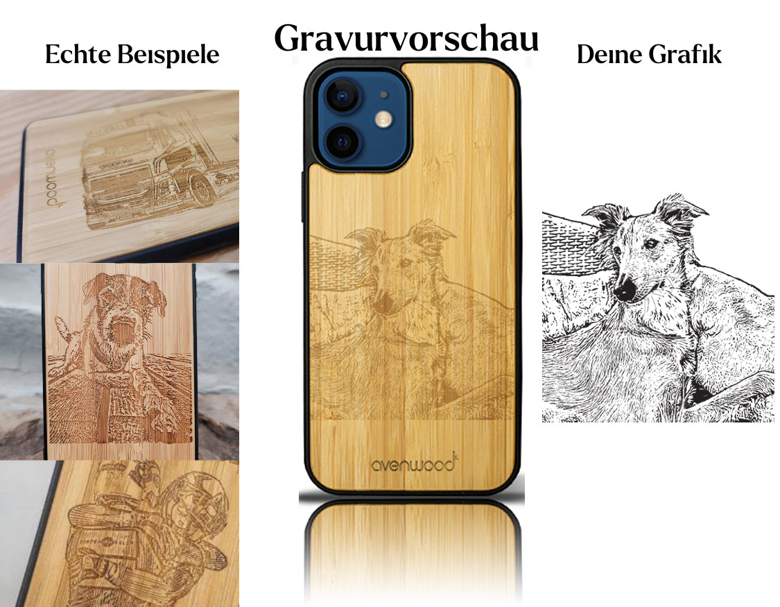 INDIVIDUELL iPhone 12 Bambus-Kunststoff