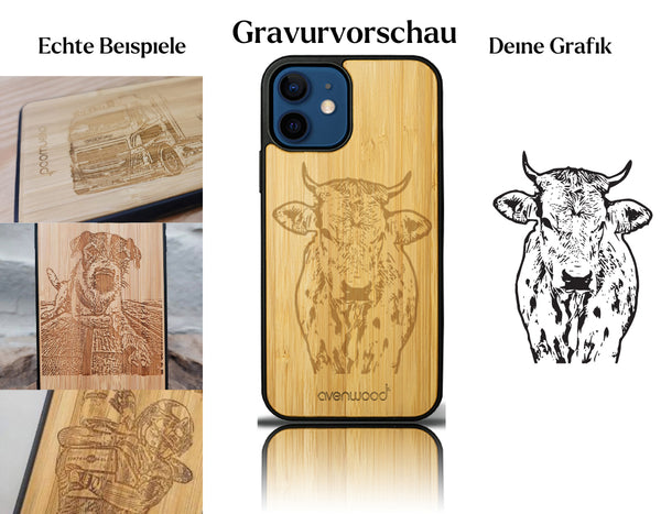 INDIVIDUELL iPhone 12 Bambus-Kunststoff