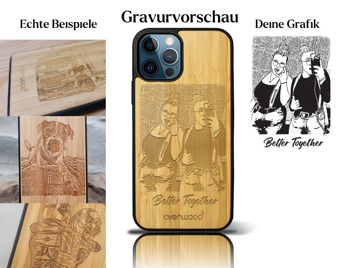 INDIVIDUELL iPhone 12 Pro Max Bambus-Kunststoff