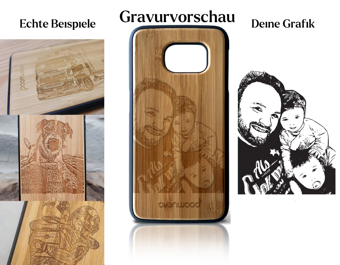 INDIVIDUELL Samsung Galaxy S7 Bambus-Kunststoff