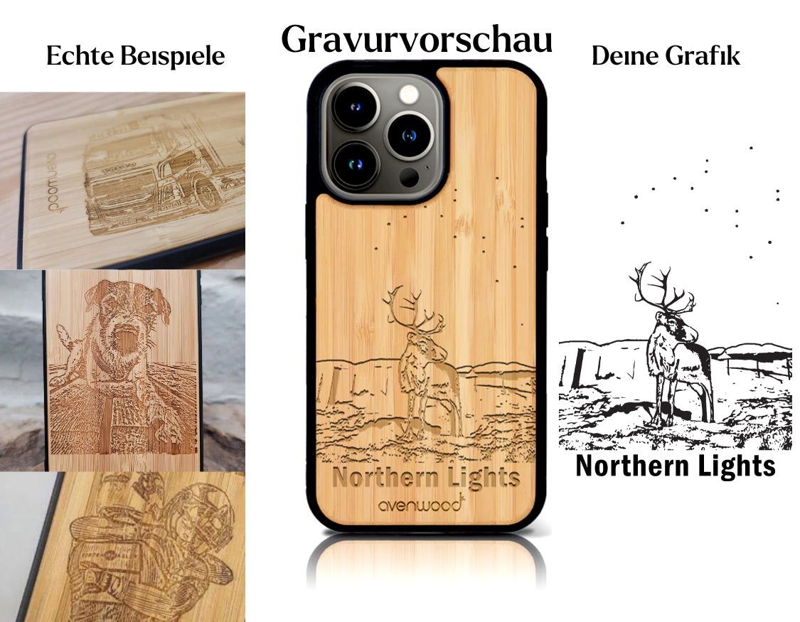 INDIVIDUELL iPhone 14 Pro Bambus-Kunststoff