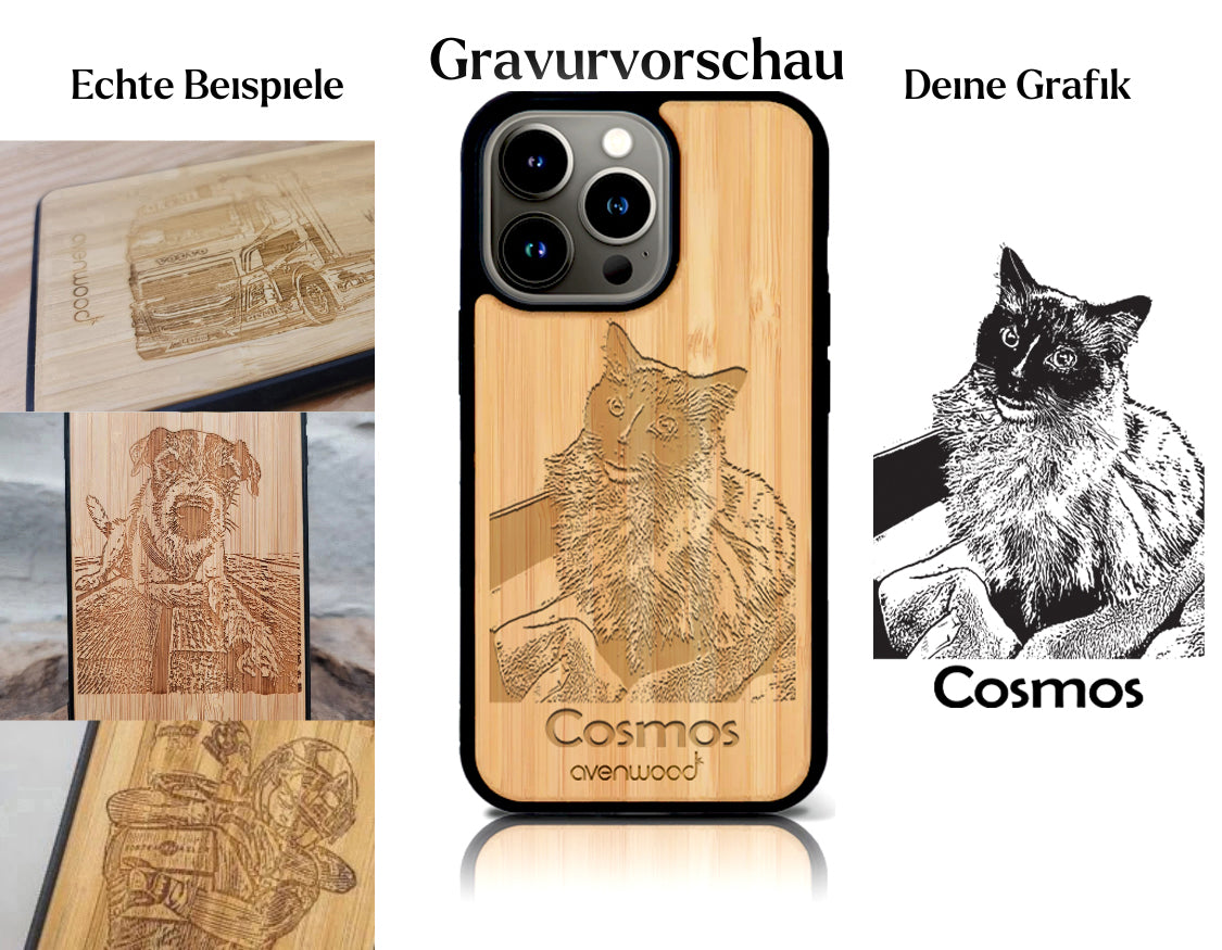 INDIVIDUELL iPhone 14 Pro Bambus-Kunststoff