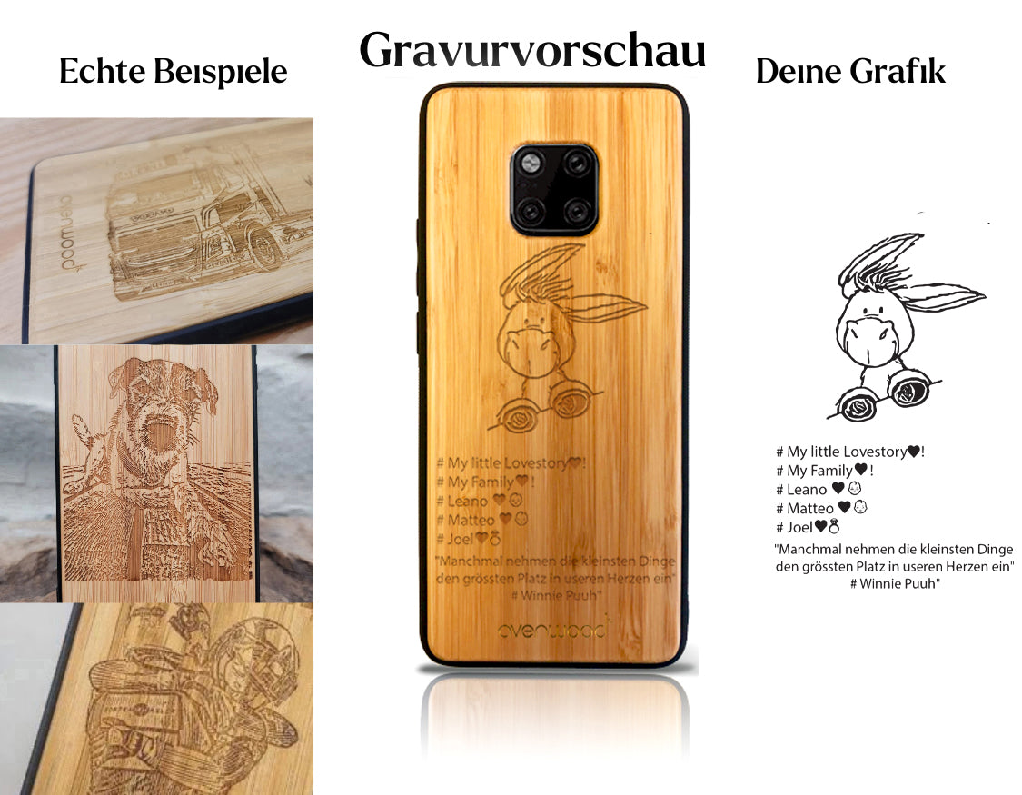 INDIVIDUELL Huawei Mate 20 Pro Bambus-Kunststoff