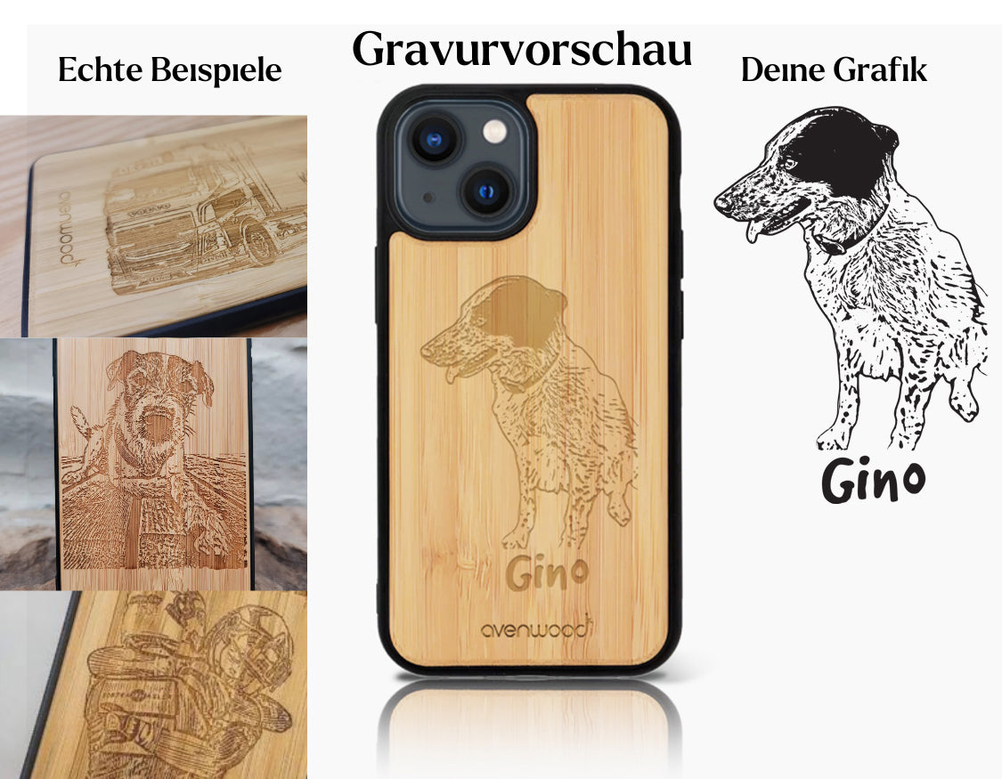 INDIVIDUELL iPhone 14 Bambus-Kunststoff