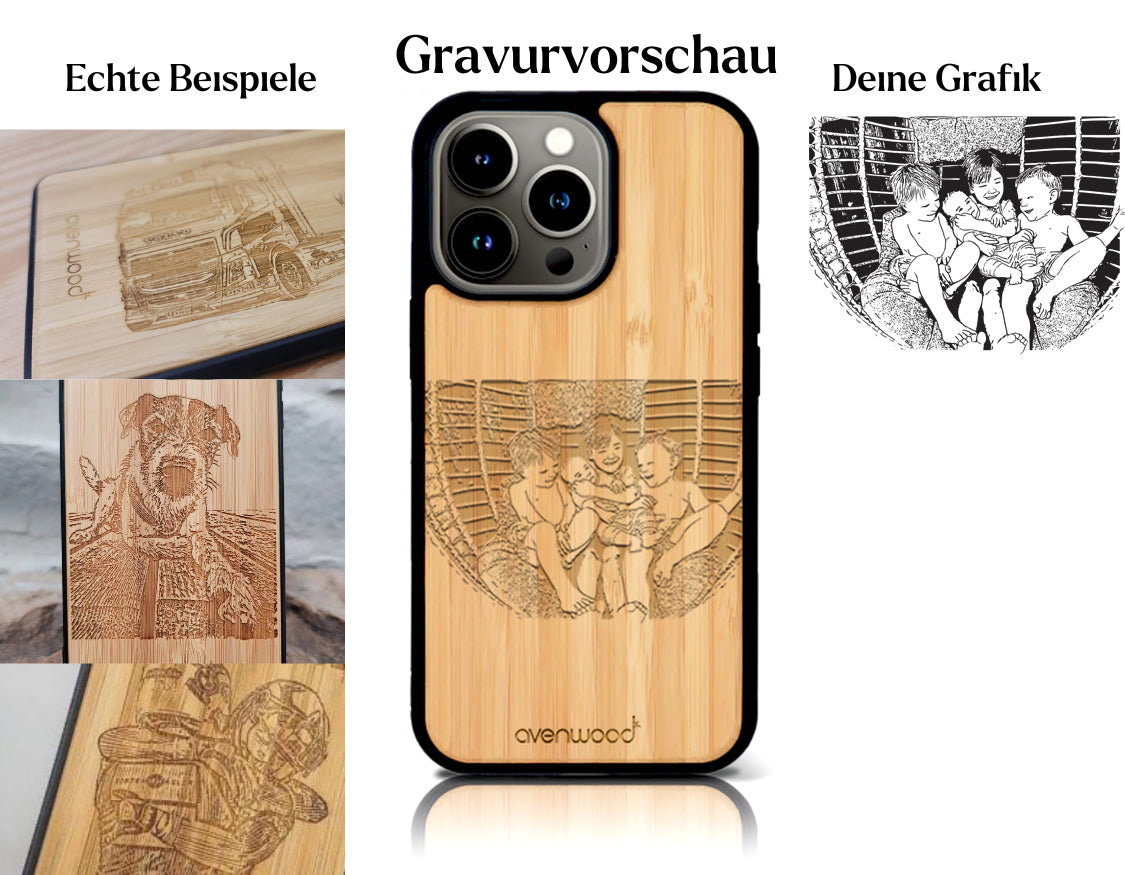 INDIVIDUELL iPhone 14 Pro Bambus-Kunststoff