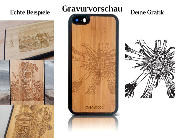 INDIVIDUELL iPhone 5 / SE Bambus-Kunststoff
