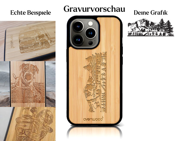 INDIVIDUELL iPhone 14 Pro Max Bambus-Kunststoff