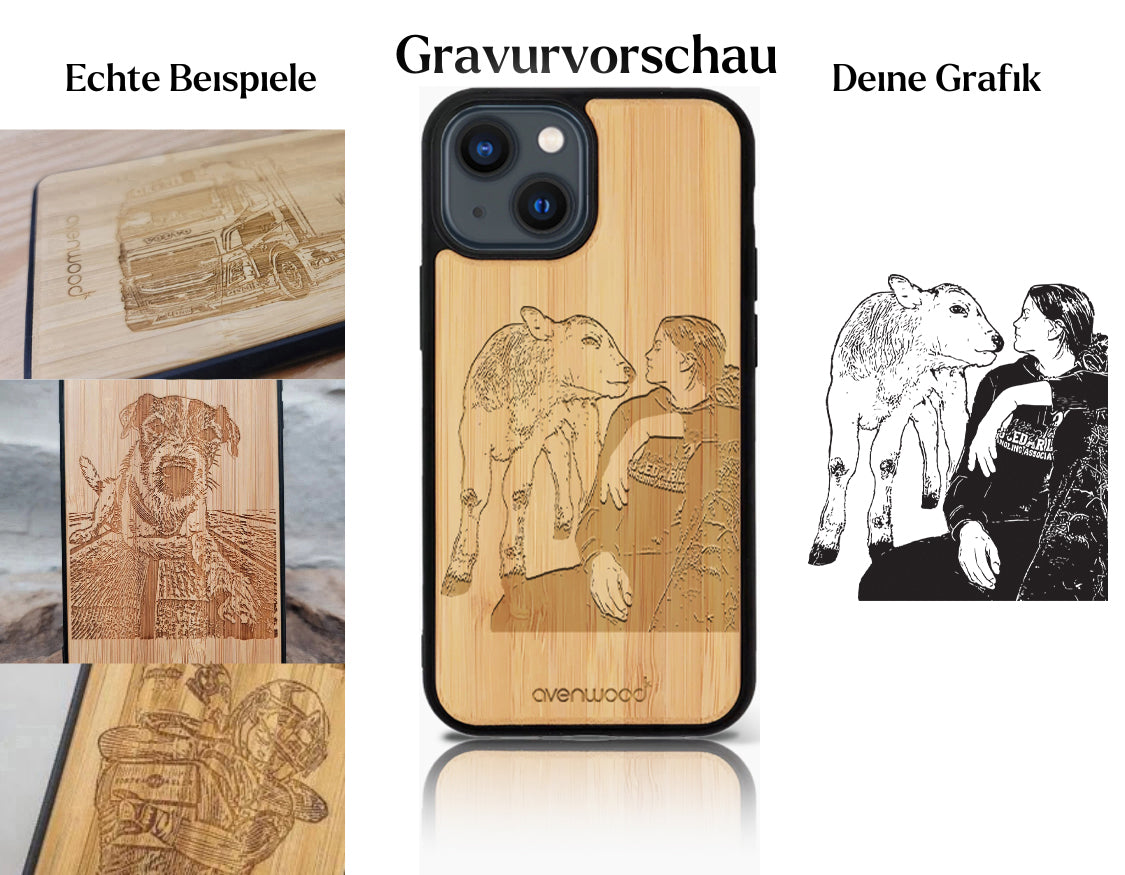 INDIVIDUELL iPhone 14 Bambus-Kunststoff
