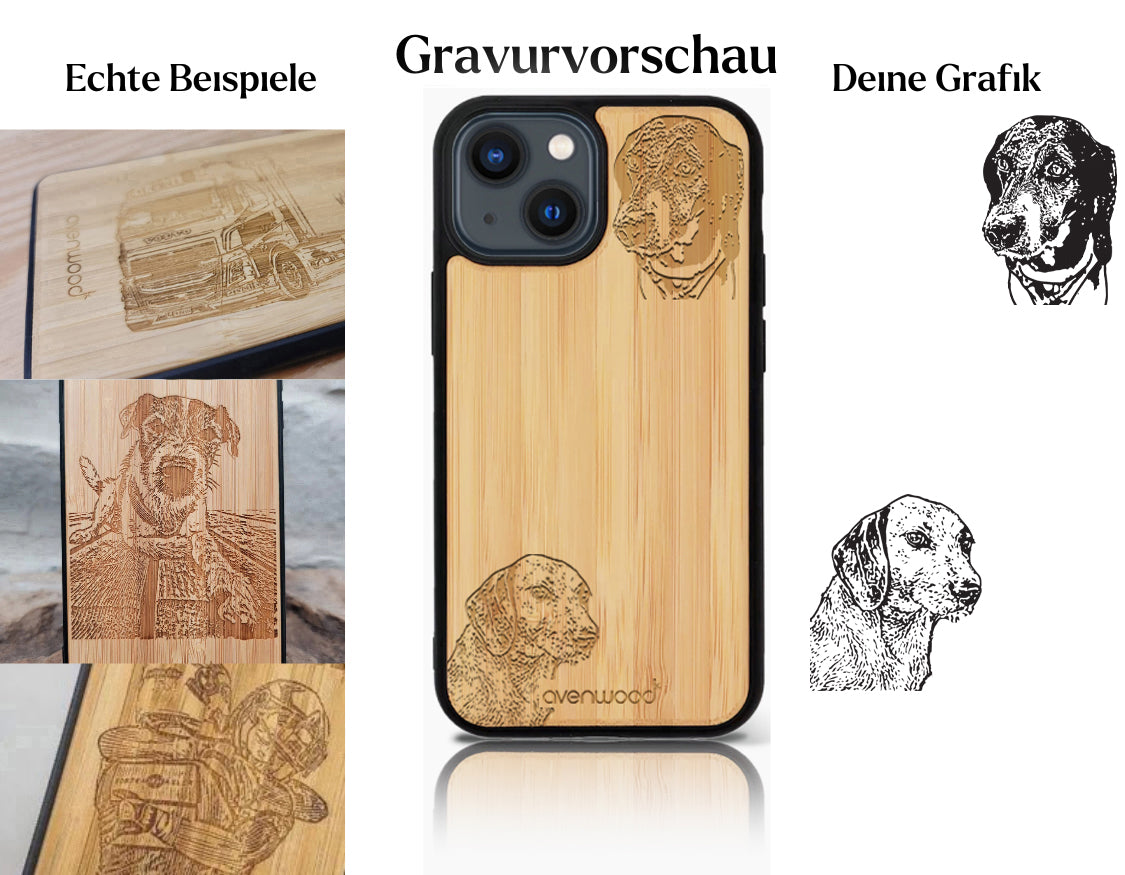 INDIVIDUELL iPhone 14 Plus Bambus-Kunststoff