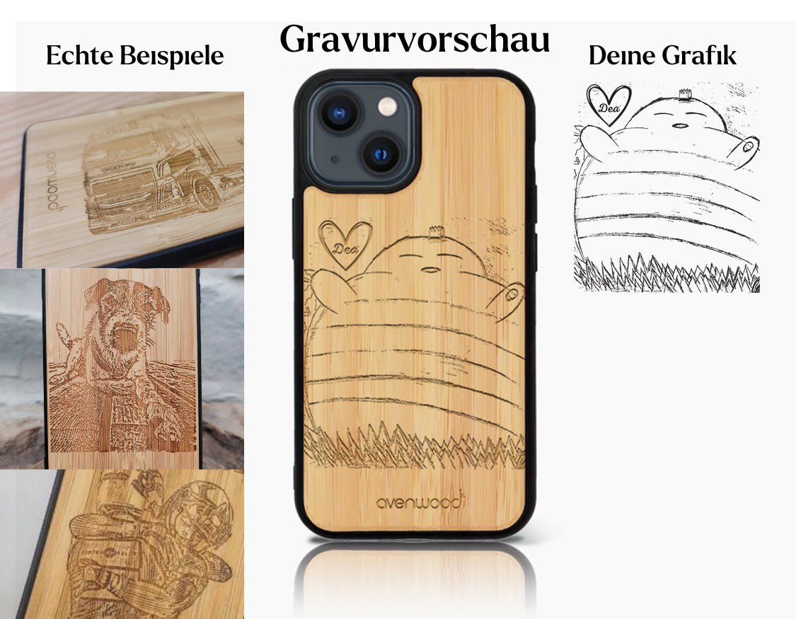 INDIVIDUELL iPhone 14 Bambus-Kunststoff