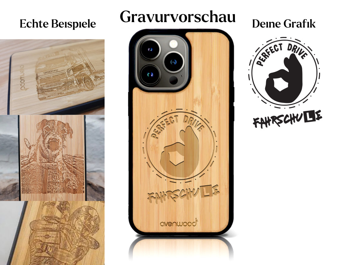 INDIVIDUELL iPhone 15 Pro Bambus-Kunststoff