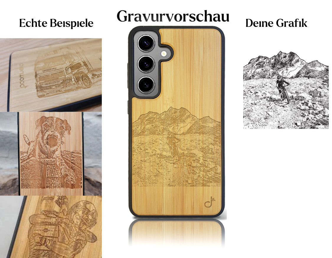 INDIVIDUELL Samsung Galaxy S24 Bambus-Kunststoff