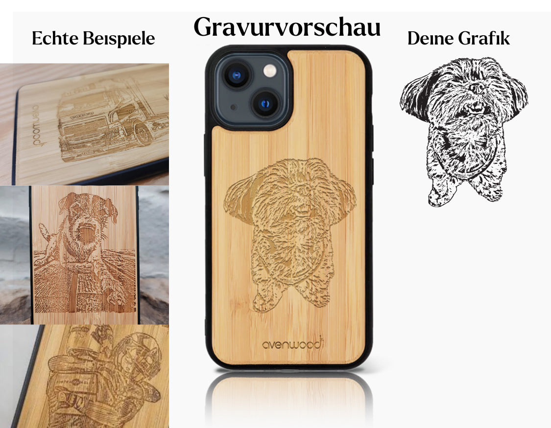 INDIVIDUELL iPhone 14 Bambus-Kunststoff