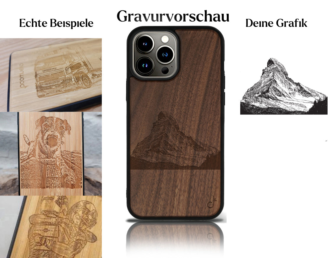 INDIVIDUELL iPhone 15 Bambus-Kunststoff