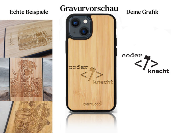 INDIVIDUELL iPhone 13 Mini Bambus-Kunststoff