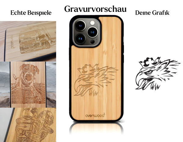 INDIVIDUELL iPhone 15 Pro Bambus-Kunststoff