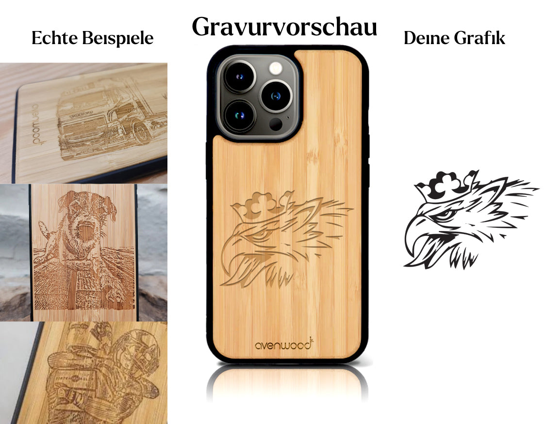 INDIVIDUELL iPhone 15 Pro Bambus-Kunststoff