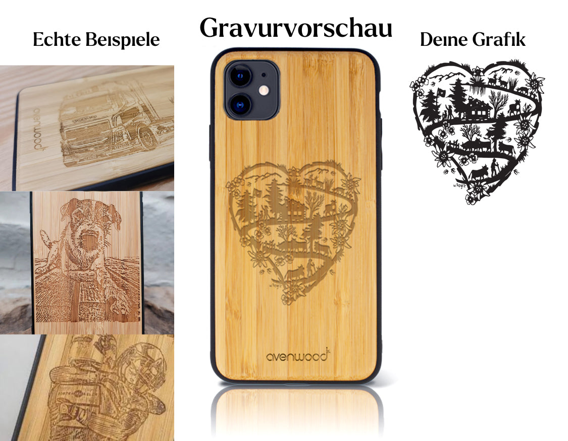 INDIVIDUELL iPhone 11 Bambus-Kunststoff